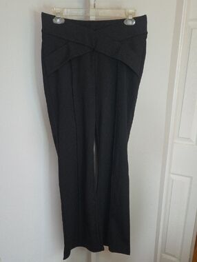 Halara Crossover High Waisted Workleisure Pants Black Large NWT V-Waist